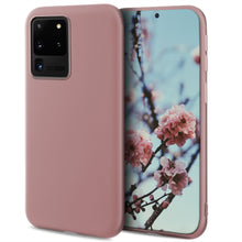 Carica l&#39;immagine nel visualizzatore di Gallery, Moozy Minimalist Series Silicone Case for Samsung S20 Ultra, Rose Beige - Matte Finish Slim Soft TPU Cover
