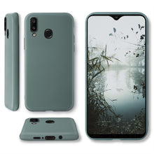 Załaduj obraz do przeglądarki galerii, Moozy Minimalist Series Silicone Case for Samsung A40, Blue Grey - Matte Finish Slim Soft TPU Cover
