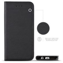 Załaduj obraz do przeglądarki galerii, Moozy Case Flip Cover for Samsung A5 2017, Black - Smart Magnetic Flip Case with Card Holder and Stand
