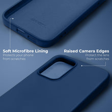 Lade das Bild in den Galerie-Viewer, Moozy Lifestyle. Silicone Case for Xiaomi 12T and 12T Pro, Midnight Blue - Liquid Silicone Lightweight Cover with Matte Finish and Soft Microfiber Lining, Premium Silicone Case
