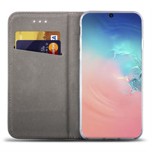Carica l&#39;immagine nel visualizzatore di Gallery, Moozy Case Flip Cover for Samsung S10 Lite, Gold - Smart Magnetic Flip Case with Card Holder and Stand
