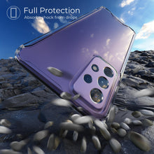 Cargar imagen en el visor de la galería, Moozy Xframe Shockproof Case for Samsung A52s 5G and Samsung A52 - Transparent Rim Case, Double Colour Clear Hybrid Cover with Shock Absorbing TPU Rim
