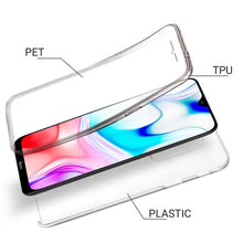 Charger l&#39;image dans la galerie, Moozy 360 Degree Case for Xiaomi Redmi 8 - Transparent Full body Slim Cover - Hard PC Back and Soft TPU Silicone Front
