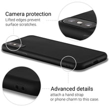Charger l&#39;image dans la galerie, Moozy Lifestyle. Designed for iPhone X and iPhone XS Case, Black - Liquid Silicone Cover with Matte Finish and Soft Microfiber Lining
