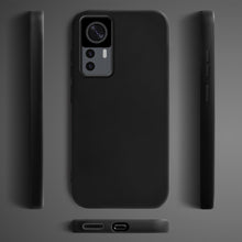 Carica l&#39;immagine nel visualizzatore di Gallery, Moozy Lifestyle. Silicone Case for Xiaomi 12T and 12T Pro, Black - Liquid Silicone Lightweight Cover with Matte Finish and Soft Microfiber Lining, Premium Silicone Case
